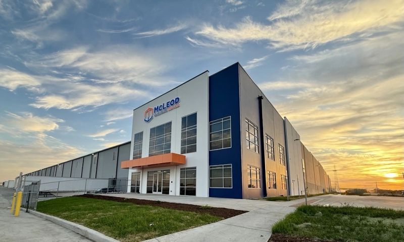Sunrise over McLeod Express new warehouse, opened in 2025.